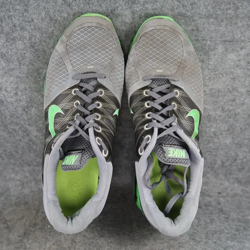 Nike Shoes Mens 10.5 Athletic Trainer Lunarglide 2 Running Sneakers Gray Green